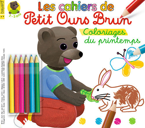 LES CAHIERS DE PETIT OURS BRUN - Coloriages du printemps