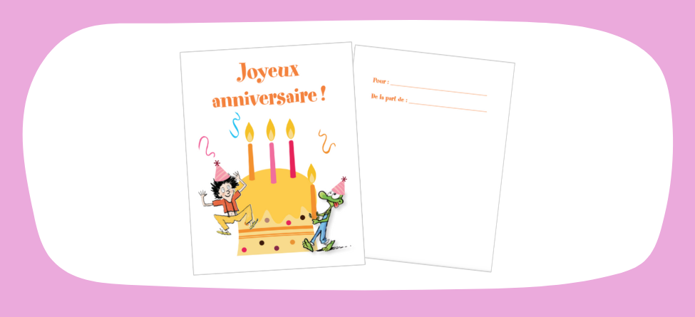 Carte à imprimer : anniversaires