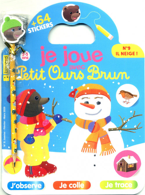 JE JOUE AVEC PETIT OURS BRUN -  IL NEIGE!