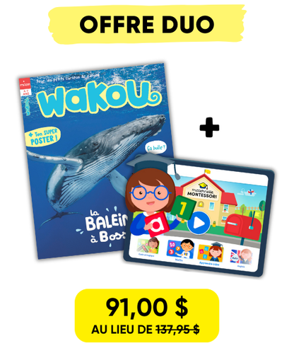 Abonnement 1 an : Wakou + Maternelle Montessori