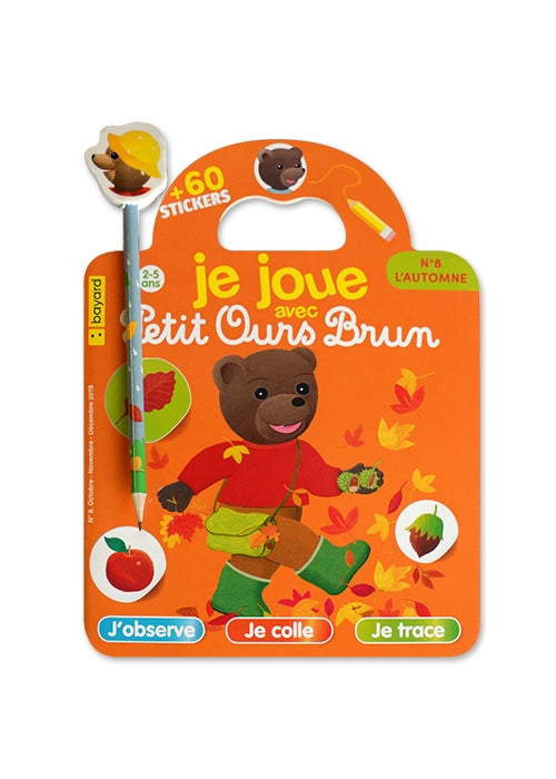 JE JOUE AVEC PETIT OURS BRUN -  L'AUTOMNE